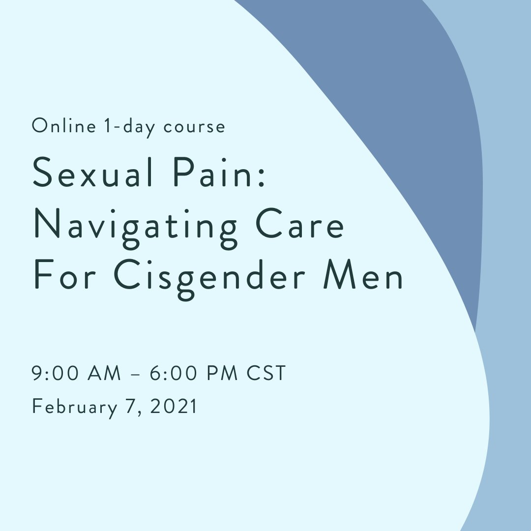 Set your practice apart from the others and give fellas with pelvic pain hope for recovery. $319.00 for APTA members or $349.00 for
non-members. Sign up now at:
aptapelvichealth.org/portfolio/sexu…
7-2021/