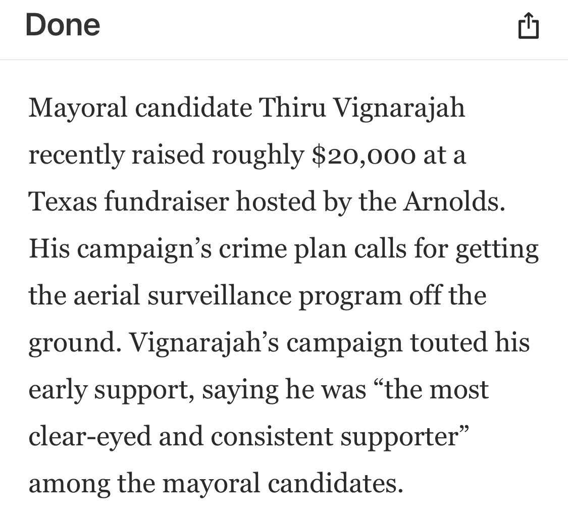 Maryland campaign finance filings show  @JohnArnoldFndtn also donated generously to  @thiru4baltimore unsuccessful campaign. The Arnold’s were the sole funders of  @McNuttRoss Spy Plane program in Baltimore. Will history repeat itself as farce in St Louis?