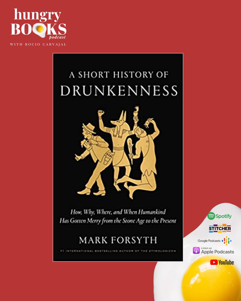 rocio_carvajalc's tweet photo. Out now! My take on: A Short History of Drunkenness by Mark Forsyth #HungryBooksPodcast
https://t.co/5QfssxXgmB
#drinking #alcoholhistory #alcohol #drunkenness #MarkForsyth #wine #ale #brewing #culturalhistory #ancientegypt #prohibition https://t.co/UjesZ9DyT8