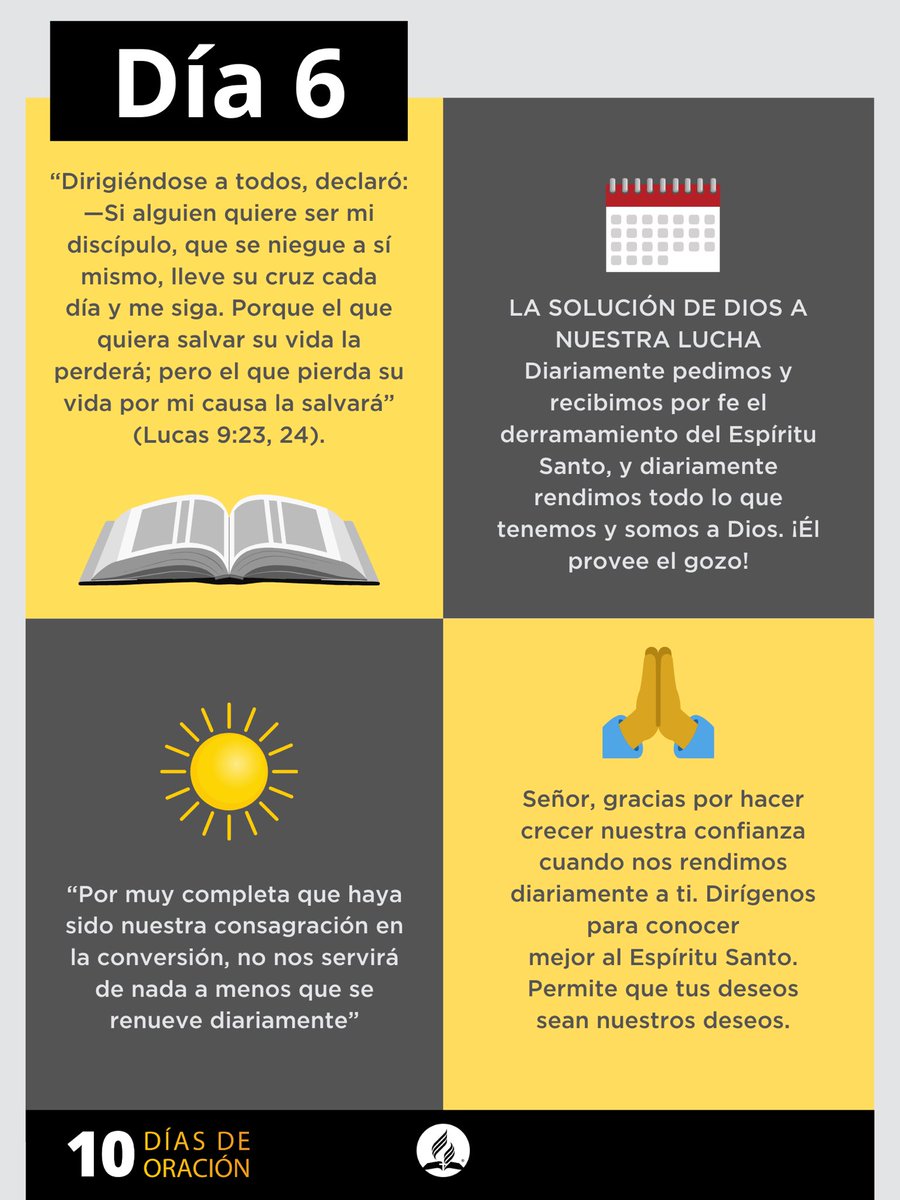 IASDSurAndina's tweet photo. Día 06 de Oración

Para la guía de tu día de oración ingresa en el siguiente link:
https://t.co/huj8dhRnqy

#IASDSurAndina #10DíasdeOración https://t.co/bcZGbzrlPB