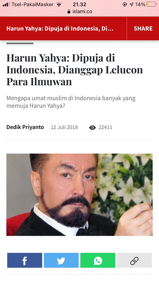 sahaL_AS's tweet photo. Harun Yahya dijatuhi vonis penjara 1075 tahun oleh rezim Erdogan. 

Da’i seleb asal Turki ini lumayan banyak penggemarnya di Indonesia, krn dianggap memadukan agama dan sains. Pdhl abal2 (pseudo sains) dan cocoklogi. Harun Yahya jg terbukti ustad penipu dan kriminal. https://t.co/knVGotxpgO
