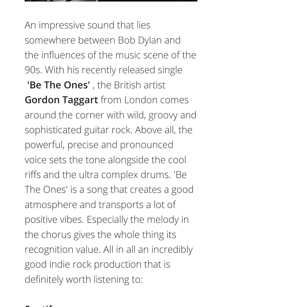 gordontaggart1's tweet photo. Thanks to @berlin_onair for the review. Test out your German or if you're lazy here's the translation too... 

#reviews #gordontaggart #newsingle #newmusic #newsong #betheones #berlinonair
#berlinblog #musicianlife #singerlife #single #rock #indierock 

https://t.co/UQVfUo8aLN https://t.co/pYW4nQl204