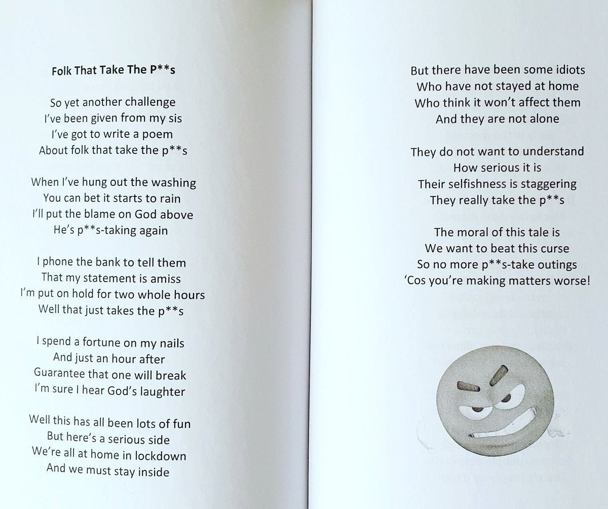 PoetryTreasure's tweet photo. Folk that take the p**s 😡😡Taken from ‘Lockdown Poetry’ #book #stayathome #stayhealthy #stayhome #staysafe #stayindoors #protectthenhs #savelives #covid #covid_19 #corona #pandemic #lockdown #lockdown3 #lockdown2021 #poetry #poem #lockdownpoem #poetrybook #lockdownbook #poems https://t.co/sPDiWy8i7I