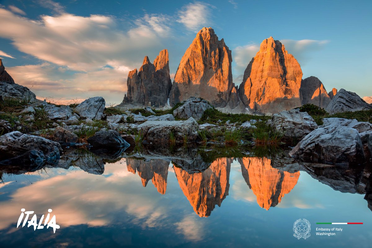 ItalyinUS's tweet photo. Trentino-Alto Adige is home to incredible views of Dolomite rock, including the Three Peaks of Lavaredo, which attract thousands of tourists each year. #ItalyatHome https://t.co/6NSvwSYooq
