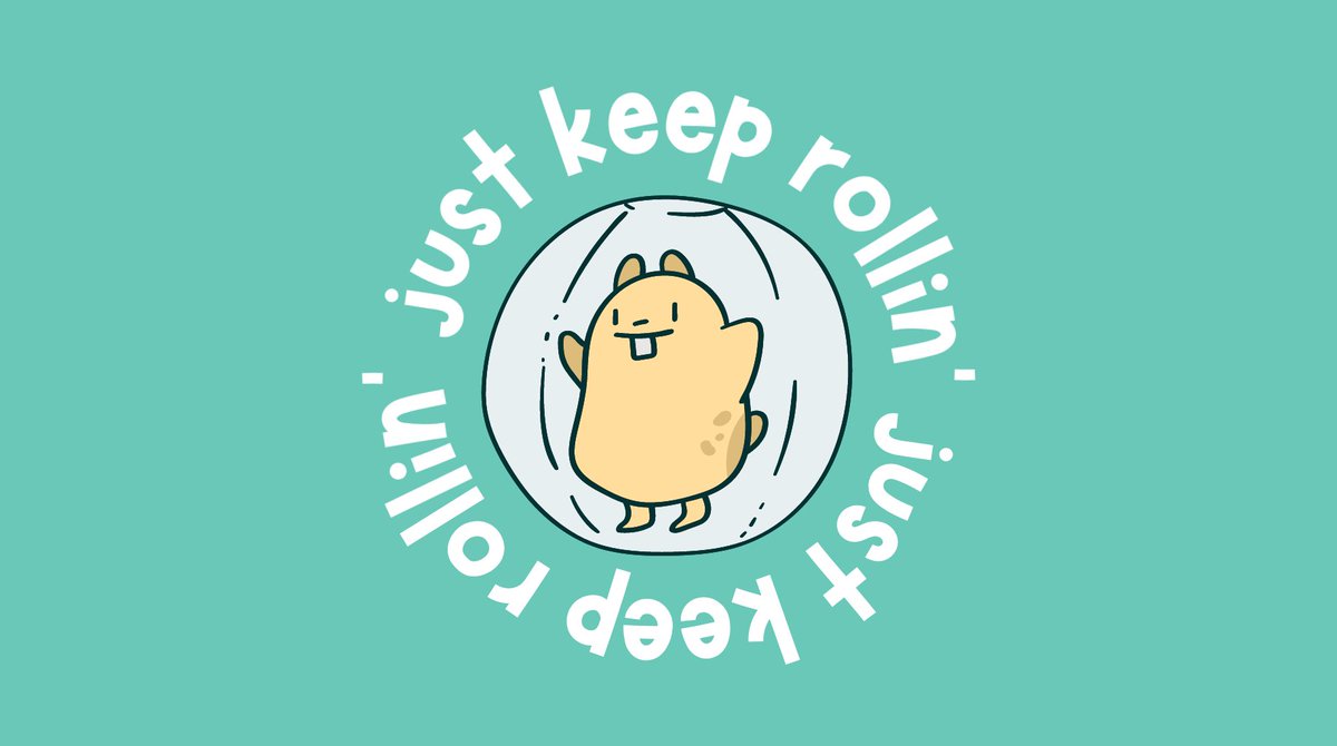 gynalac's tweet photo. Just keep rolling 🐹 Just keep swimming 🐠 Whatever you're going through, you'll get through.

#DailyReminder #MondayMotivation #KeepGoing https://t.co/z5wzSkq6kJ