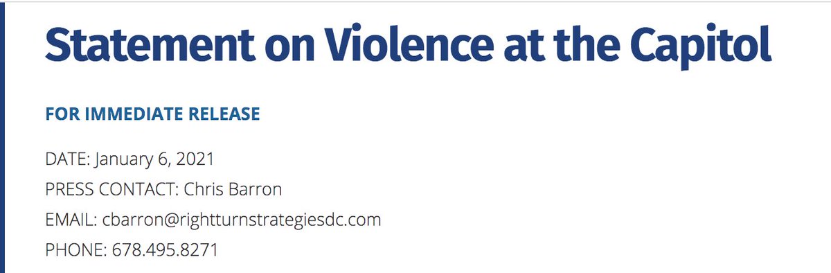 Amy Kremer is chair of Women for America First.  @ABC: "the group has taken the lead in organizing events, bus tours, and protests challenging the results of the election, which often feature members of the president's campaign and family." WFAF rep hasn't replied to my inquiries.