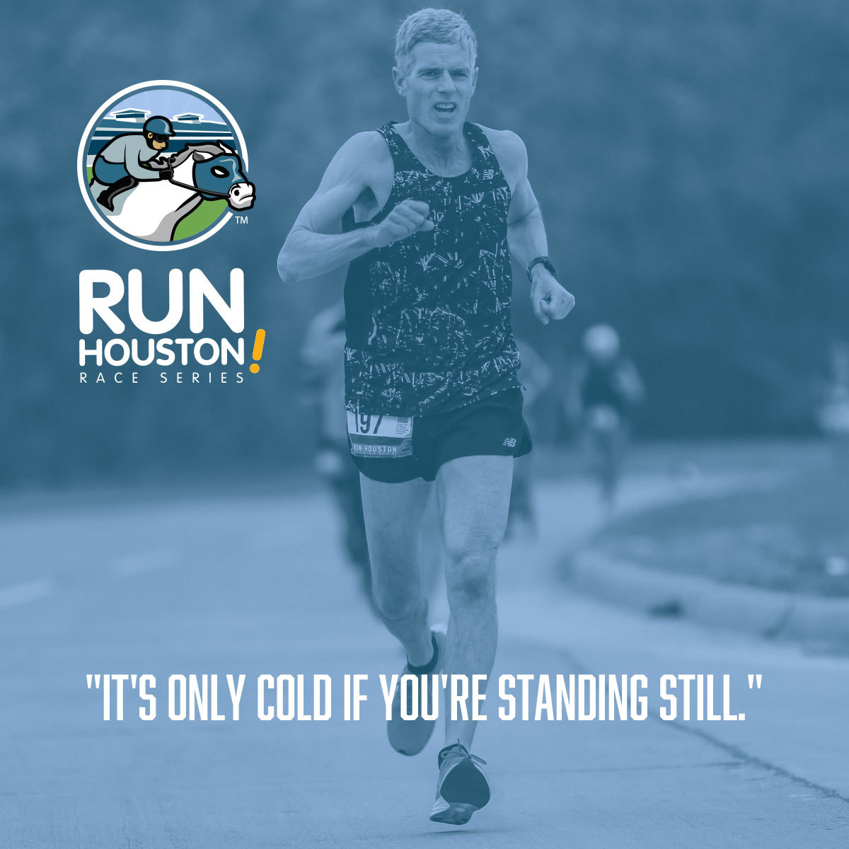 Running: When it’s totally acceptable to wear a tank top in 30ºF weather. 😄 #MondayMotivation #RunHoustonRaceSeries