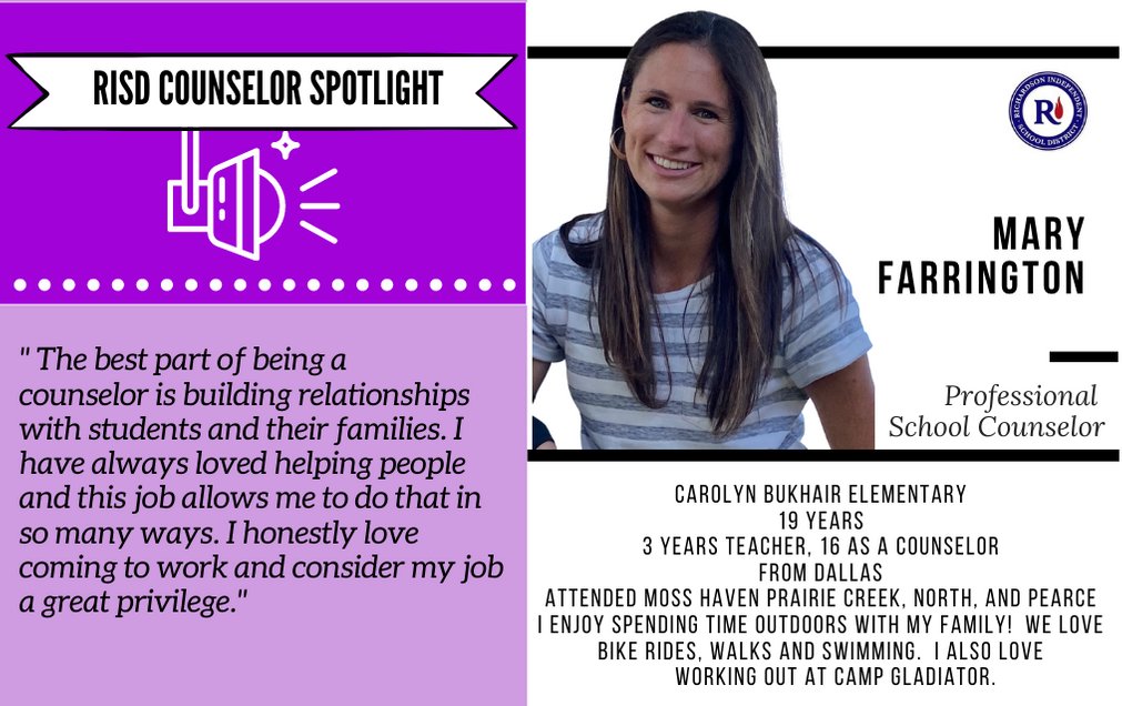 <a href="/RISDcounselors/">RISD Counselors</a> <a href="/RisdDr/">DrSummertimeRISD</a> @nikyhowell @lpgrace403 <a href="/mommikesell/">Brenda Mikesell</a> <a href="/CBEBears/">Carolyn G. Bukhair Elementary</a> <a href="/MaryFarring/">Mary Farrington</a>