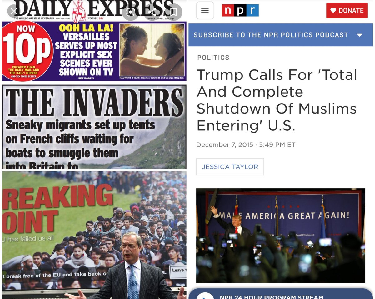 We saw the same nationalist xenophobic rhetoric from the politicians and the media before both the Brexit vote and the Trump vote.