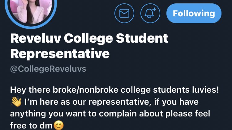  @ReVeLuvPastry ;  @collegereveluvs