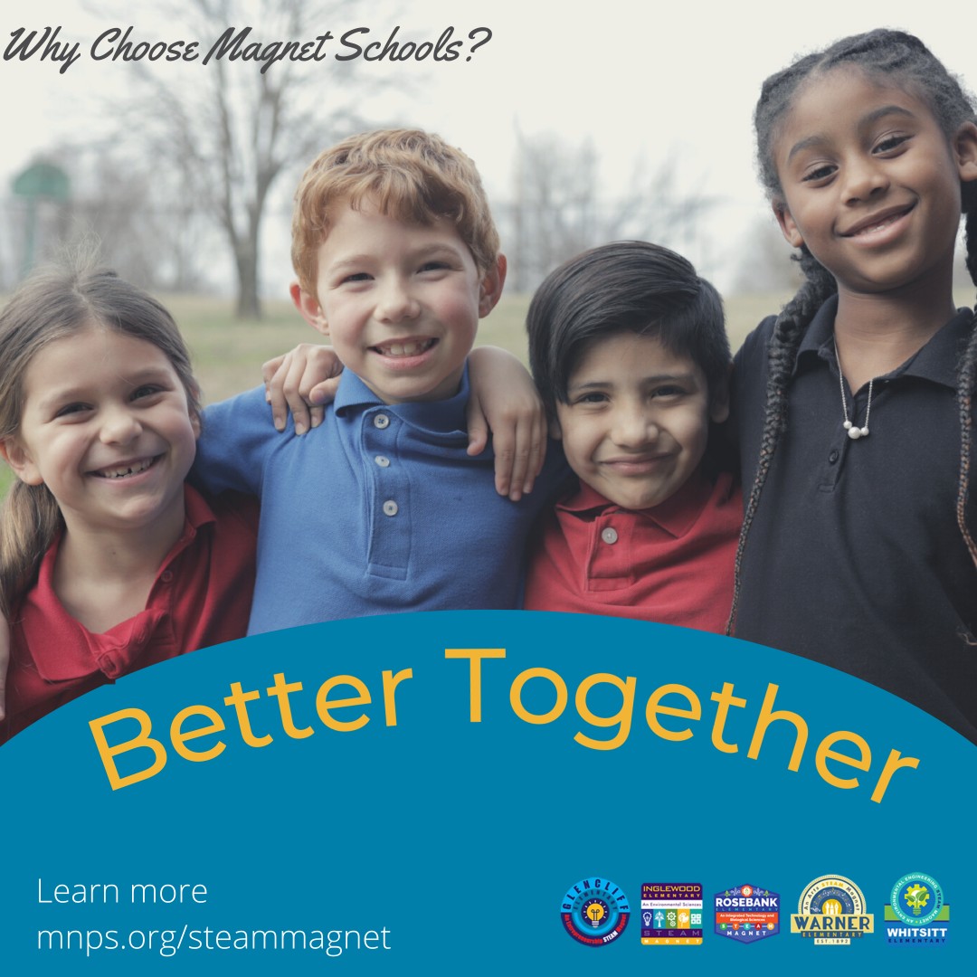InglewoodES's tweet photo. Learn more about the 5 MNPS STEAM magnet elementary schools and our commitment to diversity and inclusion at https://t.co/mZ9WB2BUNo. #magnetmondays #schoolchoice #mnps #diversity @MetroSchools @MNPS_Magnet @CommAchieves @MNPSPreK https://t.co/qi0yUtYUJr