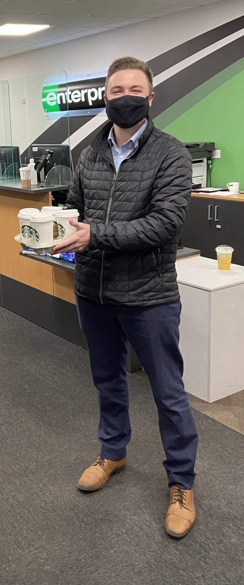 DewiERAC's tweet photo. U2H’s coffee boy delivering the goods to the best sales branch in the area. #firstandonlytime 👀 hope you’ve got our order saved @DanSullERAC @Craigy_Gore @SteveWrenU1 https://t.co/vU2rCsT2BG