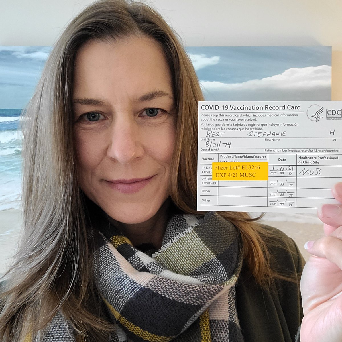 tarheelcowgirl's tweet photo. Got my 1st vaccine dose this morning. For myself. For my family. For my fellow healthcare workers. For my fellow humans. Thank you, @MUSChealth! #covid_19 #vaccine #onestepcloser #onehumanity #kindness #science #education #prevention #spreadknowledgenotfear https://t.co/6Ddykedfeo