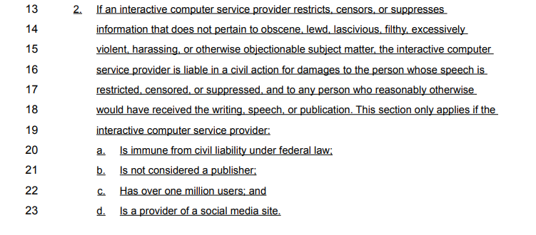 Here's the key provision of the bill. The various highlighting on these versions shows areas we'll touch on