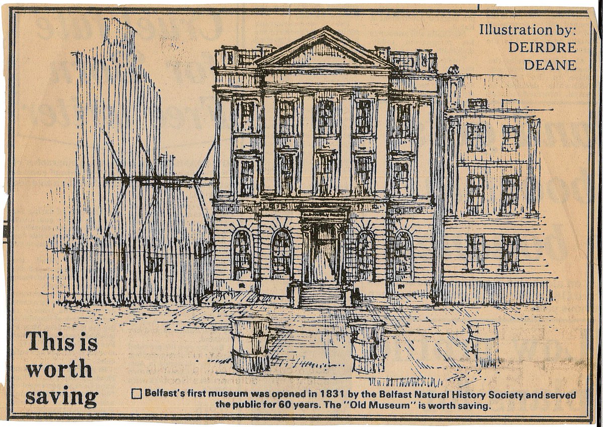 5/5  #BNHPS has owned & used  @old_museum for meetings & lectures for 190 years. Since 2017,  @ulsterahs has occupied part of the OMB as a meanwhile use, and have been working with  #BNHPS to plan the  #OMBBackToLife project. Supported by  @HeritageFundNI.