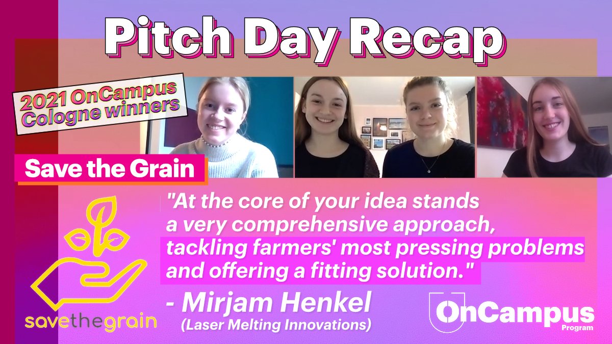 Finally, please meet the 2021 #hultprize at #uniköln OnCampus winners💫! Save the Grain aims to help  farmers in Sub-Saharan Africa  to reduce crop losses  through innovative drying  and storage methods.
#Congratulations to you 🎉 and #goodluck at the upcoming #Regionals