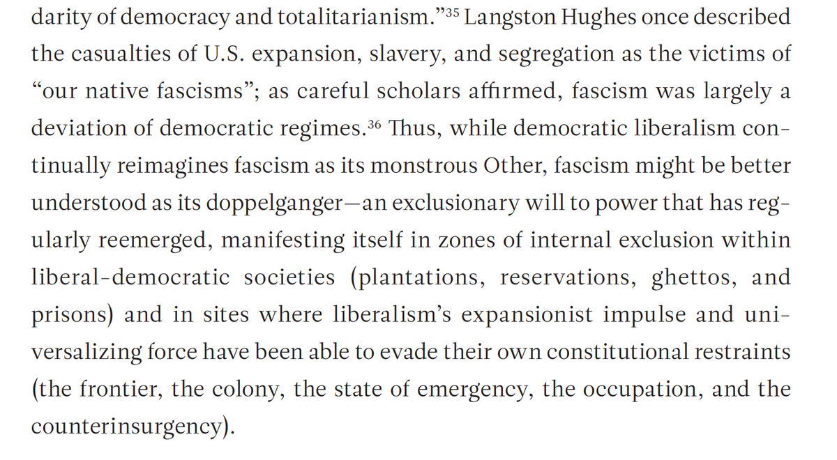 I have long argued the specter of fascism shadows US politics, though I have demurred when it comes to describing the Trump Administration in those terms, and continue to think that claim is muddled when it comes to understanding the balance of forces in the country at present.