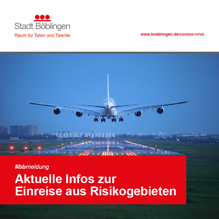 #bbmeldung: Aktualisierte Infos zur #Einreise aus #Risikogebiet|en

📆 Seit Montag, 11. Januar 2021 gelten hierfür verschärfte Vorschriften

Ausführliche Infos: baden-wuerttemberg.de/de/service/akt…

#stadtbb #stadtböblingen #böblingen #dagersheim #corona #covid19