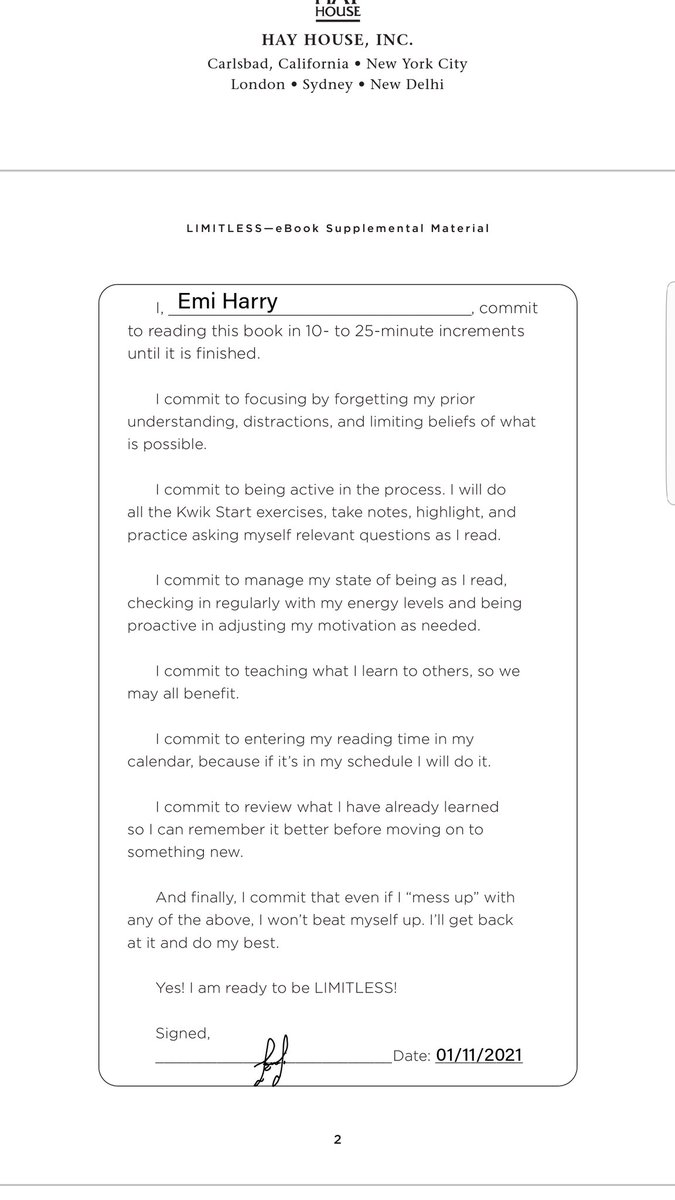 Make a commitment to become Limitless in your mindset.@JimKwik #LimitlessBook #NewYearNewMe