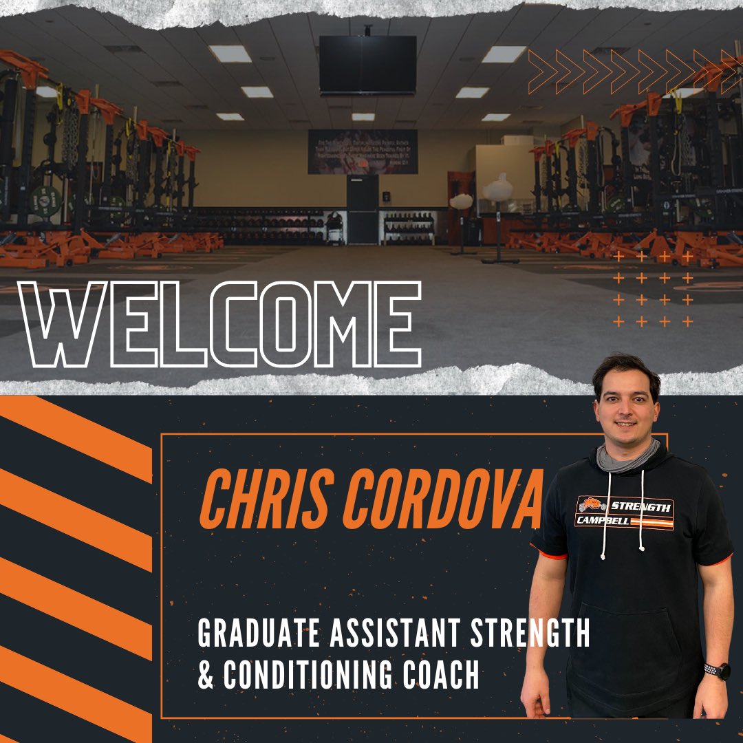 SwoleHumps's tweet photo. Please give a big welcome to our new graduate assistant strength &amp; conditioning coach - Chris Cordova!⁣
⁣
Chris is coming to us from the University of Cincinnati where he served as a football strength &amp; conditioning intern.

@chriscordova11 

#SWOLEHumps https://t.co/GgBb7O3RKu