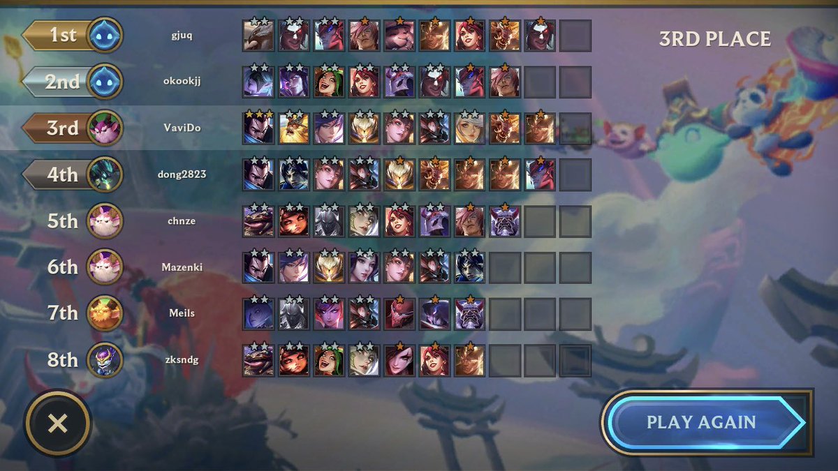 Vavi_Do's tweet photo. Divine duelists ✨⚔️ surprised two duelist comps ended up in top 4
#TFT #TeamFightTactics https://t.co/T7Vj5Ei2F4