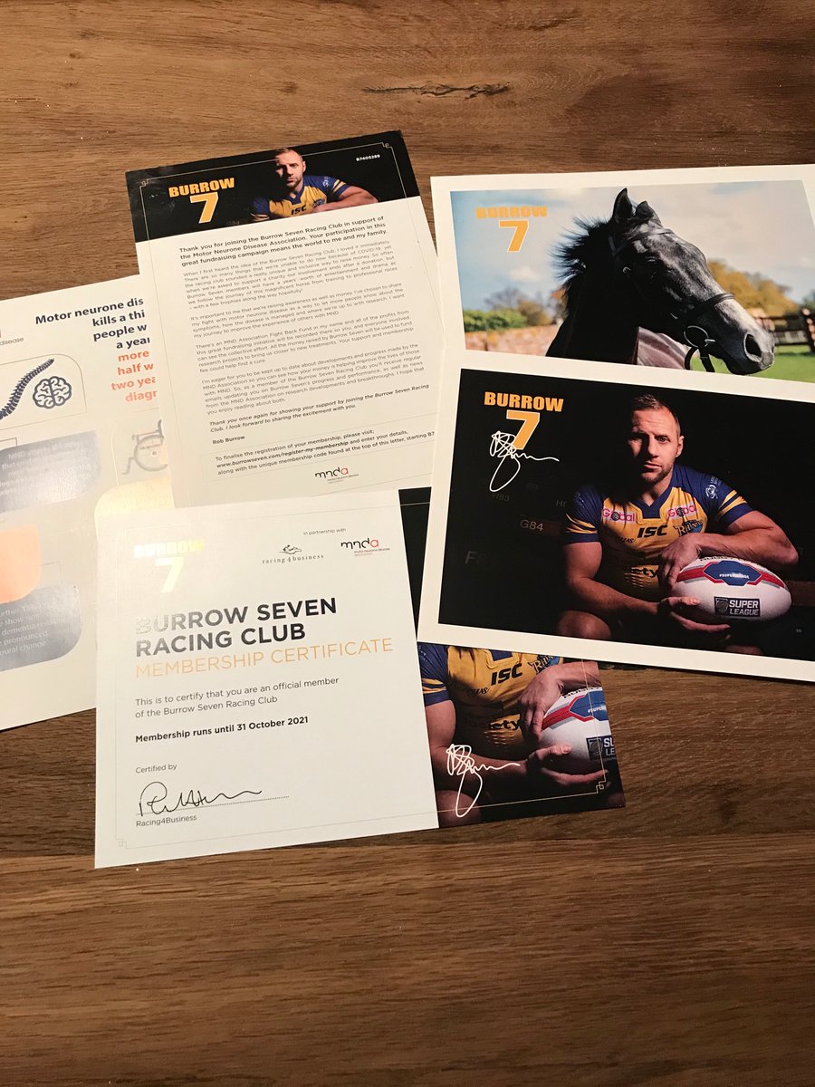 Our <a href="/BurrowSeven/">burrowseven</a> membership pack arrived today 👍

Roll on the end of lockdown and hopefully a team day out to <a href="/ponteraces/">PontefractRacecourse</a> to cheer Burrow Seven on 🐎 

We’ll be speaking to @EV2Sportswear about club logo ties 😂