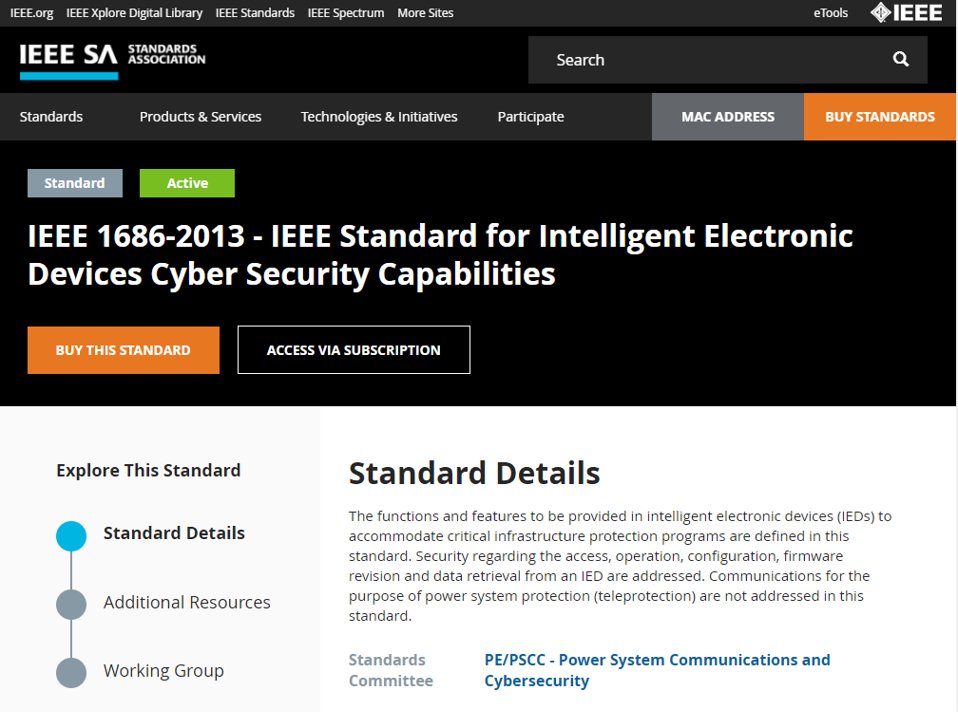 Who said power system control devices are dumb and can't be secured...? 1020-1120 CST Working group S1 is wraping up some critical work on a revision to #IEEE Std 1686 IED #Cybersecurity Capabilities. #powerGrid #smartgrid site.ieee.org/pes-pscc/jan-2…