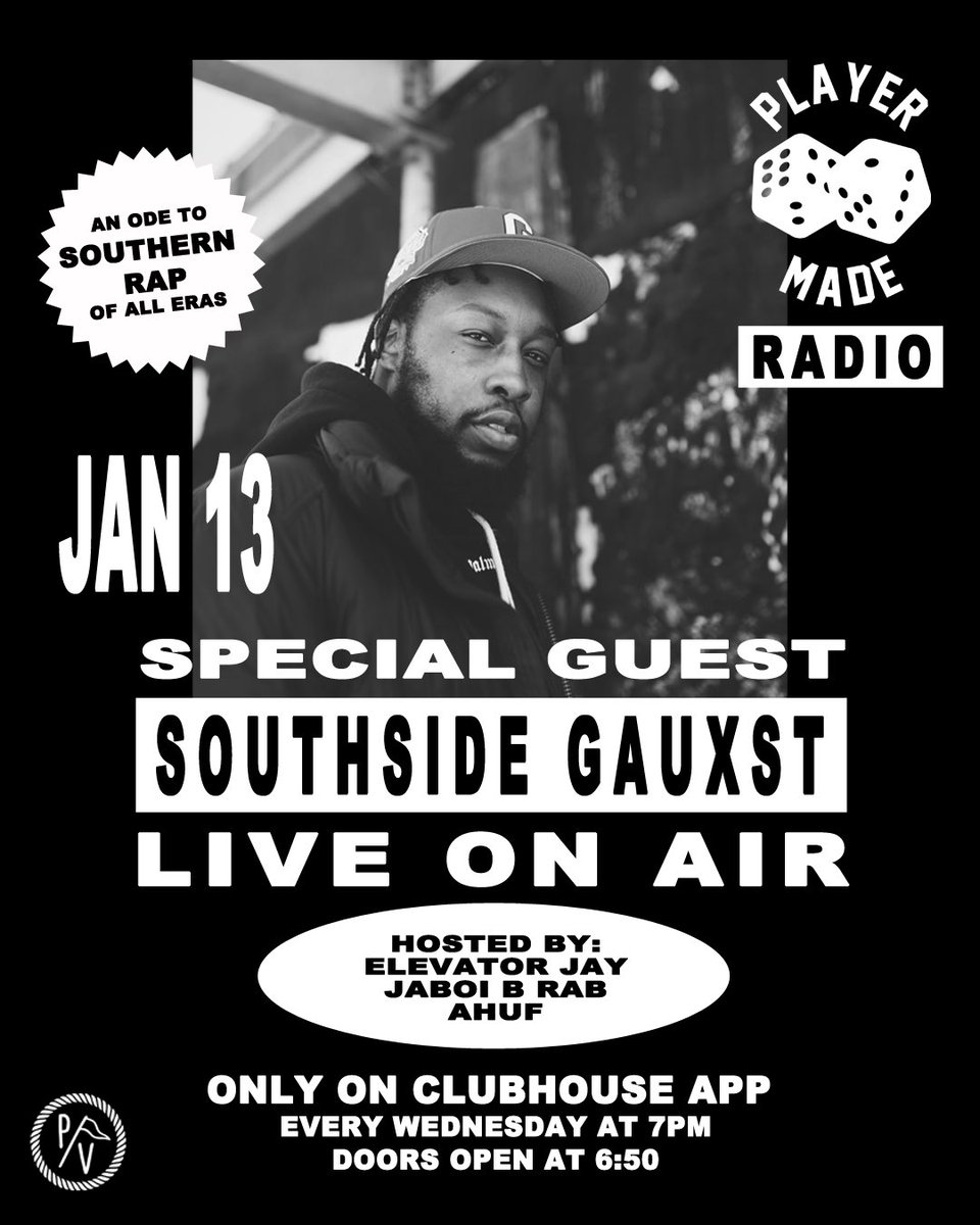 playermaderadio's tweet photo. Don’t forget to @joinClubhouse follow the players and make sure you tap in for this week’s episode of #PlayerMadeRadio featuring @gauxstman this Wednesday at 7pm! 🎲🎲 https://t.co/WAQkWxFVYi