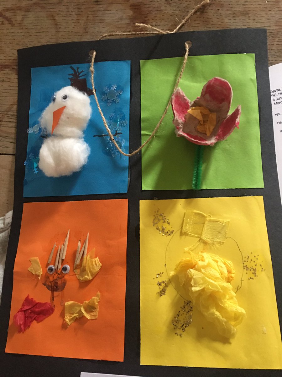 LaxtonJunior's tweet photo. Today #LJSYearOne have been busy exploring the four seasons. They made a seasons wheel or picture and played ‘splat’ to practise naming and ordering the seasons and the months of the year 🍁🍂❄️⛄️🌱🌷☀️🌻 #LJSScience #seasons @NNweather https://t.co/XdgHiqbWU5