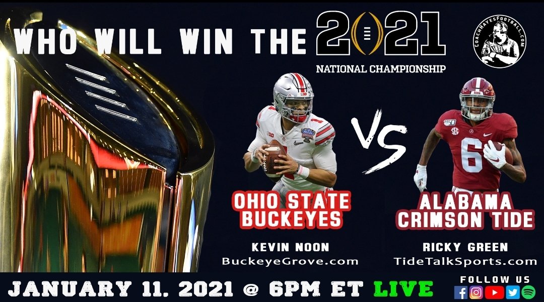 CoachHayesFB's tweet photo. @Kevin_Noon from https://t.co/D5YBWvkMY3 and @BamaRLG from https://t.co/WKO41EBFyO on tonight at 6pm live 
👉https://t.co/MNMdSCaBX8

@MindySouth @tedtraylor @LyanneMelendez @LeadaGore @Bama @CoachCottle @EatPrayRunDC @Harp41 @Buckeye_Nation @MrOH1O @FieIdsEra @THELANDSPORTPOD https://t.co/sn9k2pLdUU