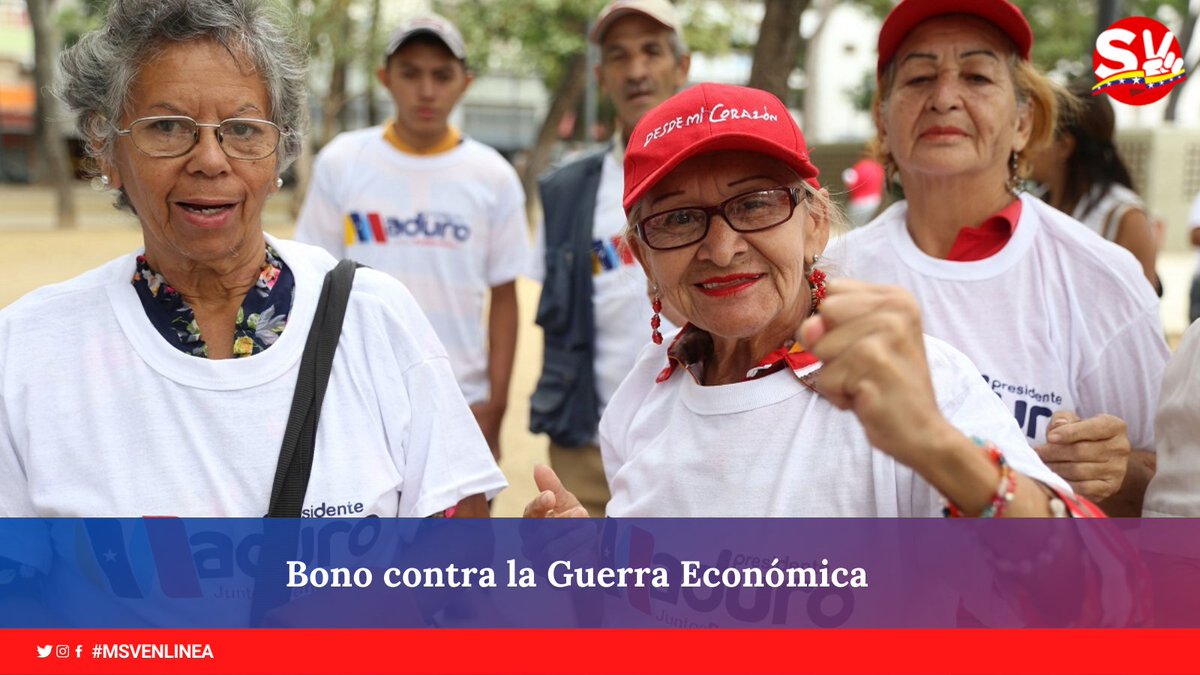 #ULTIMAHORA || Inicia la entrega del Bono contra la Guerra Económica (Enero 2021) enviado por nuestro Pdte. <a href="/NicolasMaduro/">Nicolás Maduro</a> a través del Sistema <a href="/CarnetDLaPatria/">Carnet de la patria</a>.

➡️Bono especial para pensionados y pensionadas contra la guerra económica.

<a href="/MSVEnContacto/">Somos Venezuela | MSVEnContacto</a> #FlexibilizaciónSegura