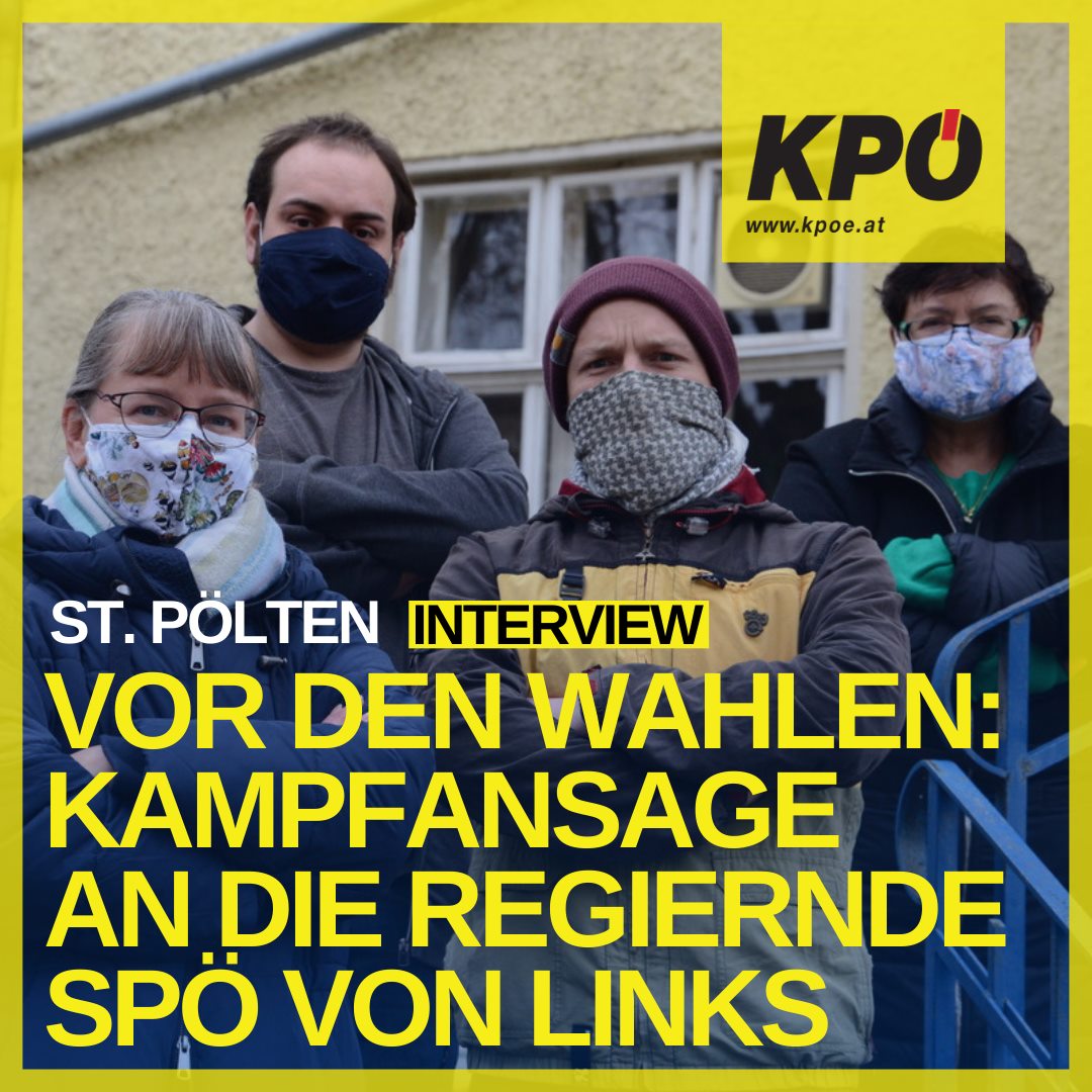 KPOE_EL's tweet photo. »Wir sind DIE Alternative am Stimmzettel. Außer uns tritt keine deklariert linke Partei an und in St. Pölten gibt es keine vier Prozent Hürde. Wir haben daher gute Chancen.« ✊🚩 
➡ https://t.co/OVLdV82ZuY #wahl21 #kpoeplus https://t.co/VxNMWeByVT