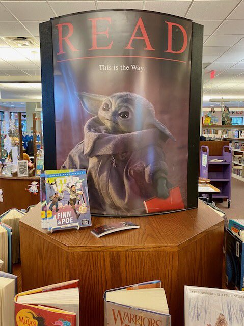 cjfredricksen's tweet photo. We love this new #babyyoda Read poster from the @ALALibrary. #thisistheway #childrenslibrary https://t.co/ikJqHEscU3