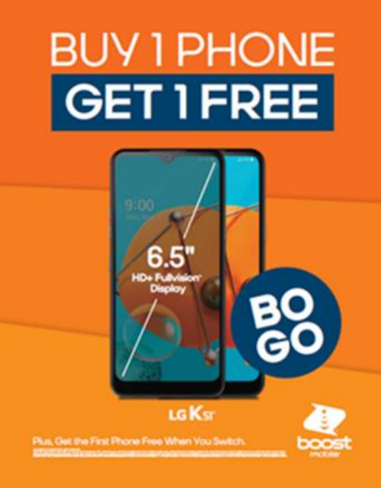 BoostMichigan's tweet image. Buy One, Get One FREE (BOGO) Promotion on

LG K51 

Effective 1/8/21 - 2/8/21