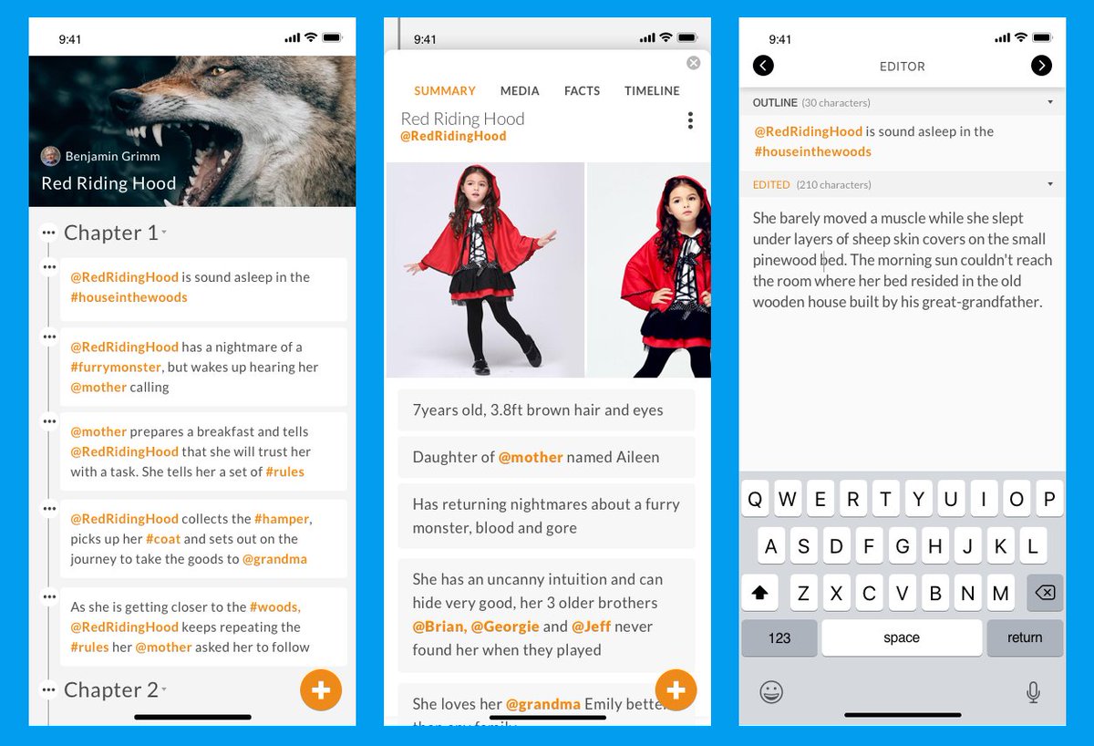 PlotagonistApp's tweet image. We were dreaming of a tool that makes life easier when #writing, so we created Plotagonist. 
Organise your ideas &amp;amp; research with @&apos;s and #&apos;s as you outline, draft, edit &amp;amp; reorder your story
Private beta signups: l8r.it/kL8T
#writingtips #WritingHacks #WritingCommunity