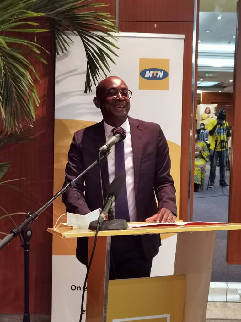 MTNCotedIvoire's tweet photo. "MTN Côte d’Ivoire et sa Fondation ont très tôt compris la nécessité de s’engager dans la voie de l’autonomisation de la femme et ce, dans un contexte où elles constituent la cheville ouvrière et le socle familial." @ouatt_djibril Directeur Général de MTNCI https://t.co/yIaowhiNLl