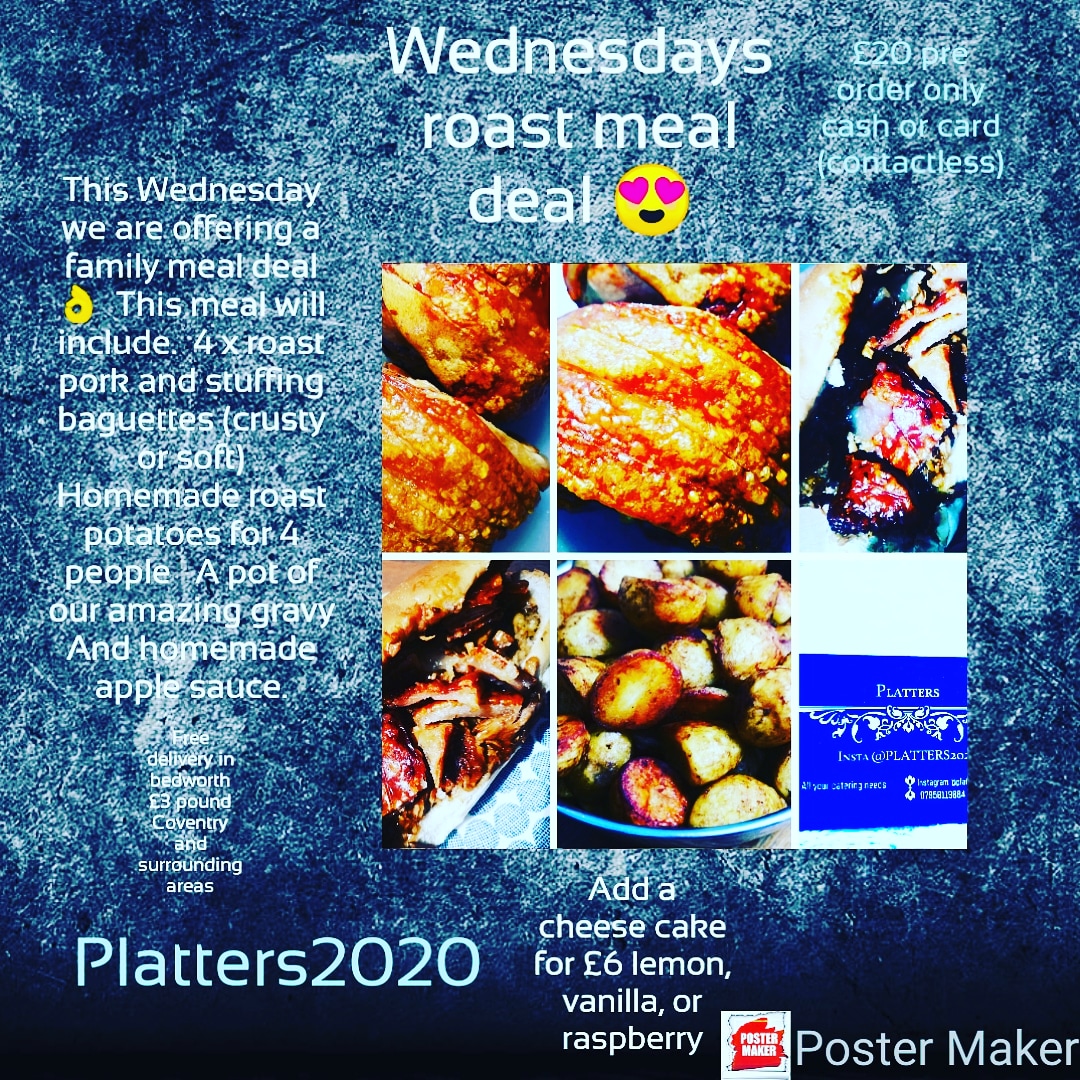 Pleased to announce that we are now doing an evening option ❤️ pls go check our Instagram @platters2020 for more details. Or DM us direct to order. Many slots already taken so be quick x thanks everyone ❤️