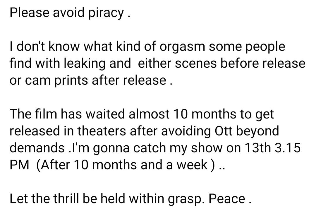 KumaranKumanan's tweet photo. #MasterFilm #AvoidPiracy. https://t.co/RVQfPIizrZ