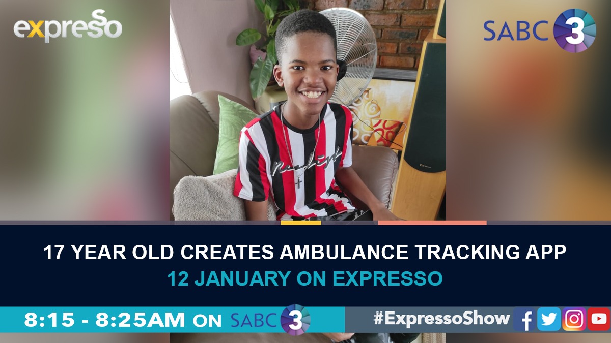 expressoshow's tweet image. Children are the future and this 17 year old is a true testament of that.

We're checking out his new ambulance tracking app tomorrow morning between 8:15am and  8:25am on #ExpressoShow  🚑🚑
