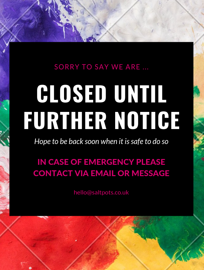 Can't wait to open the studio but till it's safe we are staying closed #staysafe #stayhome #missingyouall #Saltaire