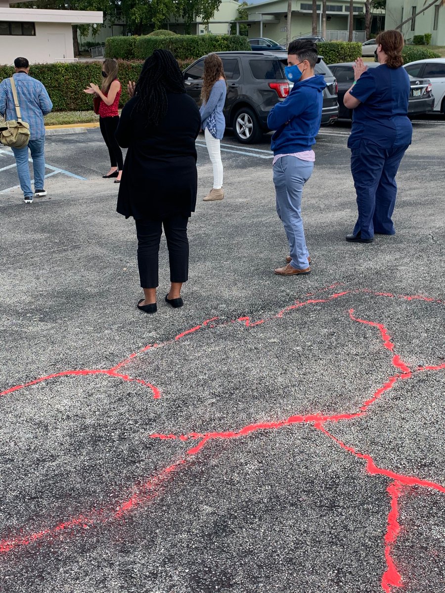 PBCDVS's tweet photo. We’re at our SART Office 45th St & Australian Ave spreading the Red Sand @RedSandProject @pbso #PBSO #HTAM2021 #PBCVS https://t.co/KykElnJ29r