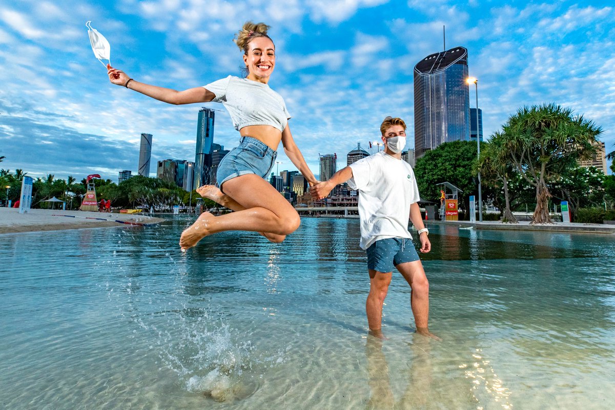 rdw_photography's tweet image. Marylou Hass and Christian Boscaini at South Bank Lagoon to celebrate end of three day COVID-19 lockdown of Brisbane.

Some continued restrictions still apply, including carrying face masks and wearing them at indoor venues, including shops and workplaces.