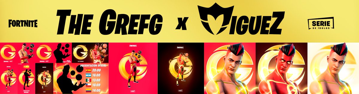 FreeMigueZ's tweet photo. Os dejo en este tweet un poco de mi trabajo estos días en cuanto a la skin de Grefg en Fortnite, espero que os mole ❤️💛 https://t.co/muQdFTPlpL