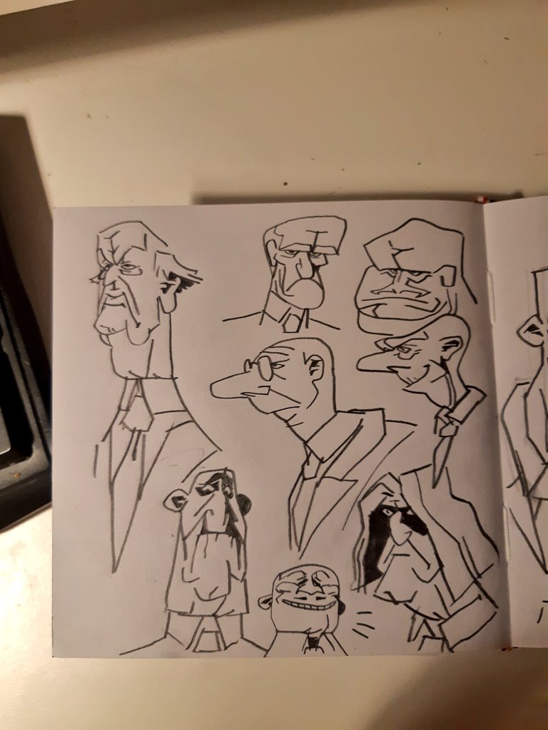 Just drawing old shitty men up the wazoo 