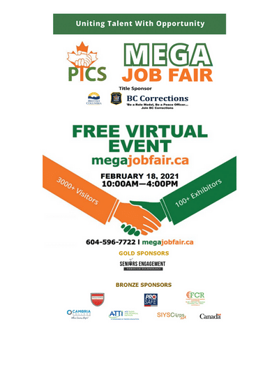 MegaJobFairPICS's tweet photo. Join us on Feb 18, 2021 for our 2nd Virtual Mega Job Fair for a chance to meet reps from various employers and kickstart your career journey! Hope to "see" you there! Register at https://t.co/vhiFWlpdWo or at https://t.co/YqhfoJtUm8
 #PICS #VMJV2021 #jobseekers #virtual #jobfair https://t.co/utb26DQjXR