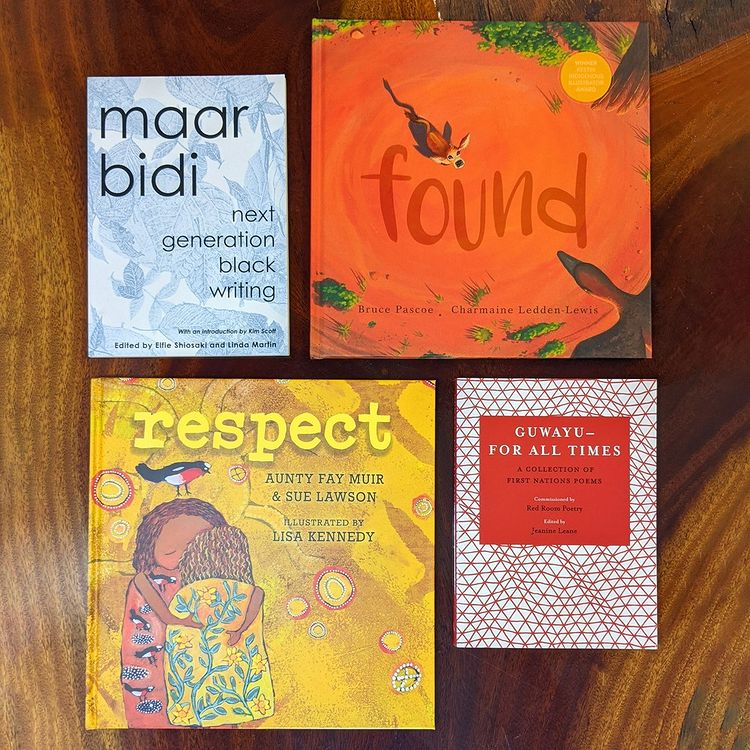 RedRoomPoetry's tweet photo. Exciting news! #Guwayu, our First Nations #poetry anthology with @magabalabooks has been selected among three incredible titles – 'maar bidi', 'Found' and 'Respect' for @Booktopia's Favourite Aussie Book Award 2020!
Vote for all four books here 👉 https://t.co/OtoHBJt9Pf https://t.co/hfwoWAWuXP