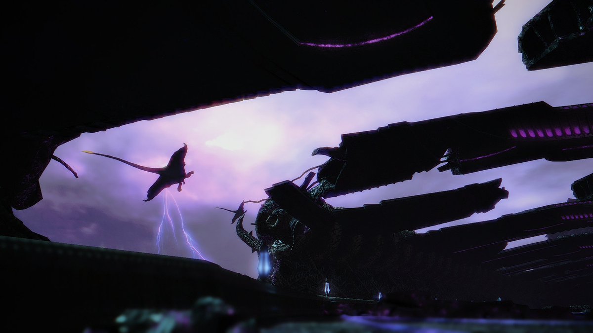 the void ark (raid)an ancient ship built in times of calamity, powered by a voidsent queen and her thousand-strong army; once a beacon of hope turned to a ghastly reminder that hubris would ever be society's downfall.(more in thread) #ffxivsnaps //  #EorzeaPhotos //  #FF14風景