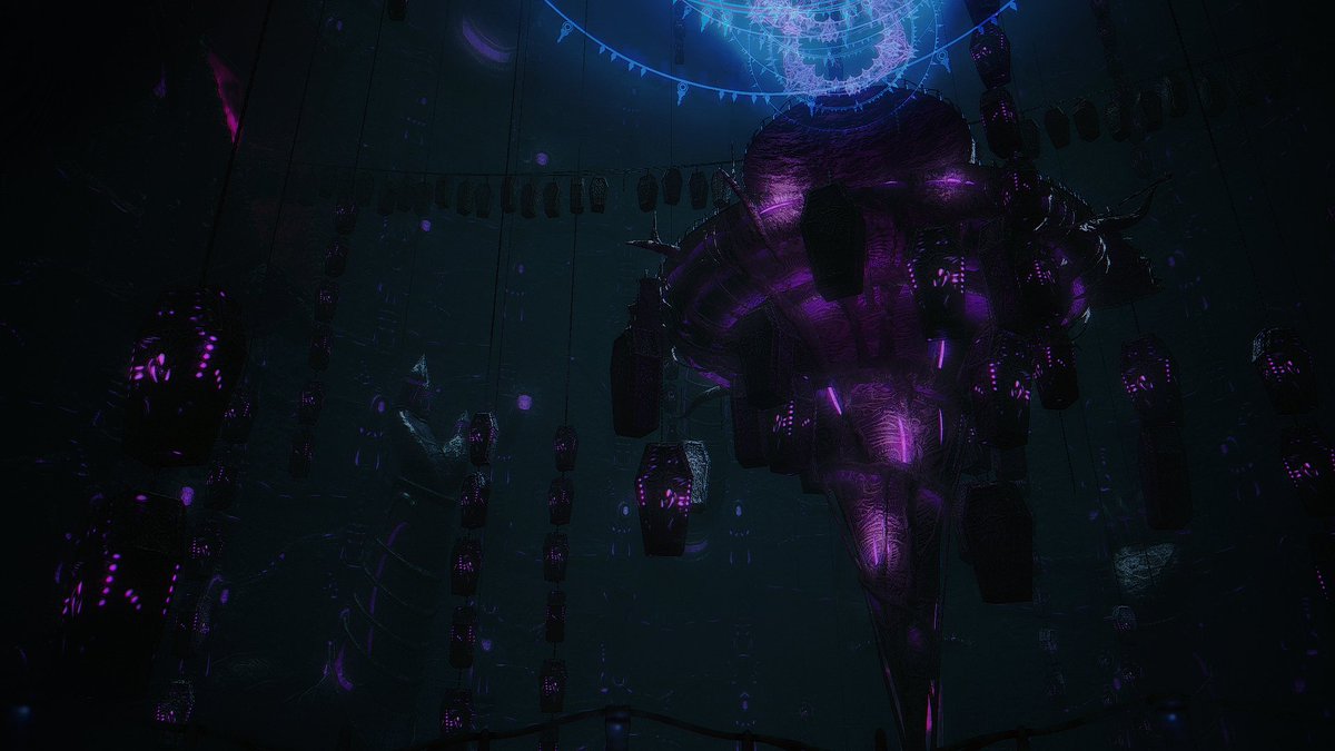 the void ark (raid)an ancient ship built in times of calamity, powered by a voidsent queen and her thousand-strong army; once a beacon of hope turned to a ghastly reminder that hubris would ever be society's downfall.(more in thread) #ffxivsnaps //  #EorzeaPhotos //  #FF14風景