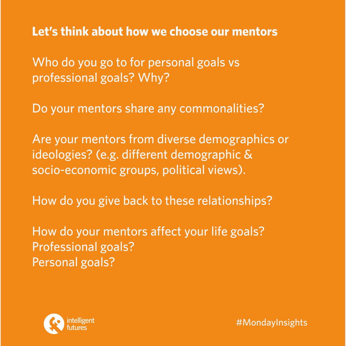 IntFutures's tweet image. We were inspired by Cynthia Scott and Dr. Tracie Salinas for this week&apos;s #mondayinsights. How can professionals and individuals become more resilient? What role do our mentors play in influencing our personal resiliency and connection? #resilience #mentorship #advice