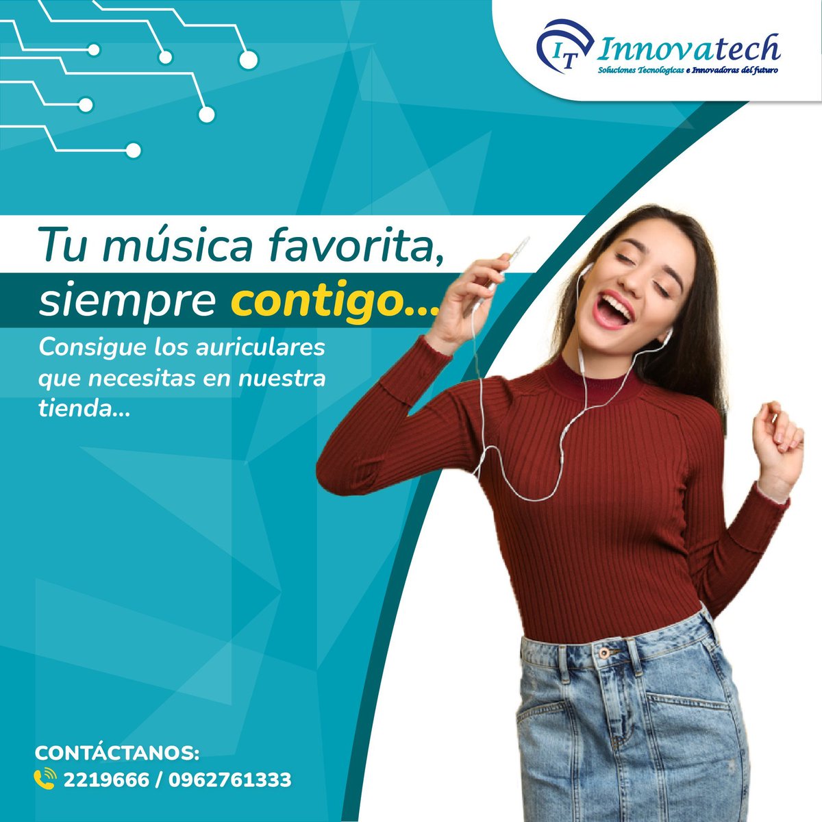 InnovaTech14's tweet image. 🎧 La música es vida...‼️

En INNOVATECH sabemos lo que disfrutas de un buen sonido 🎶 por ello encuentras en nuestra tienda diversidad de auriculares para que elijas a tu estilo. 
Te invitamos a seguir nuestras redes y conocer más nuestros productos.
#innovatech #audifonos